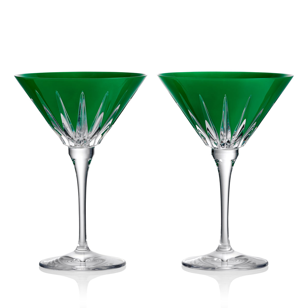 Waterford New Year 2025 Martini Firework, Pair Green